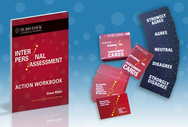 A montage of the Interpersonal Assessment booklet and cards