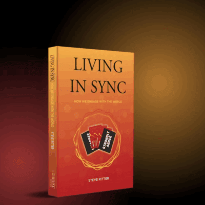 Book Cover of "Living in Sync: How We Engage with the World" by Steve Ritter