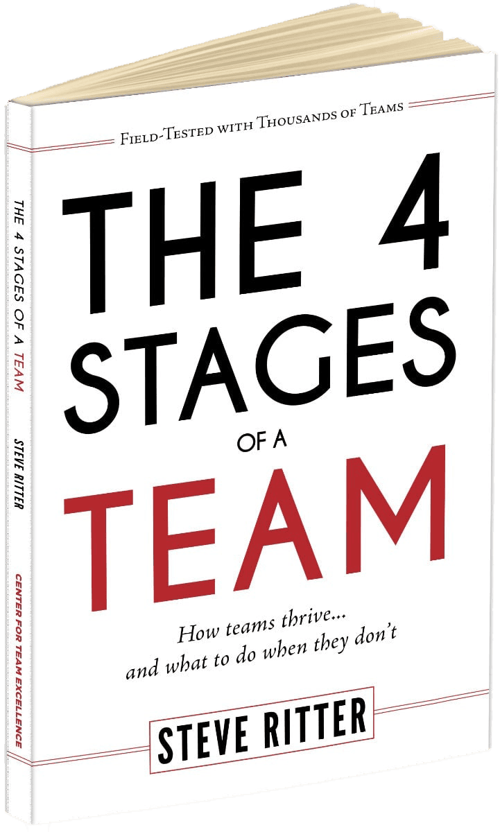 Book Cover of "The 4 Stages of a Team" by Steve Ritter